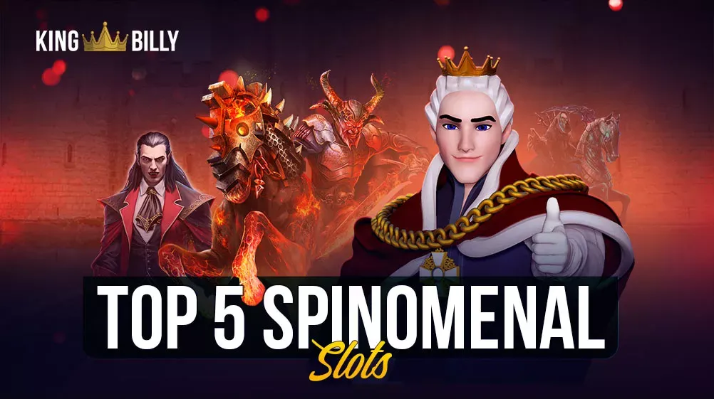 Experience the ultimate slot adventure with King Billy Casino's top Spinomenal picks. Packed with stunning visuals and rewarding bonuses, they guarantee an exhilarating gaming experience.