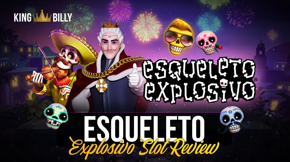 With expanding wild skulls, sticky wilds, and a flaming X marker, Esqueleto Explosivo's Free Spins round offers explosive potential for massive wins. Join the fiesta at King Billy Casino and read our tasty review!