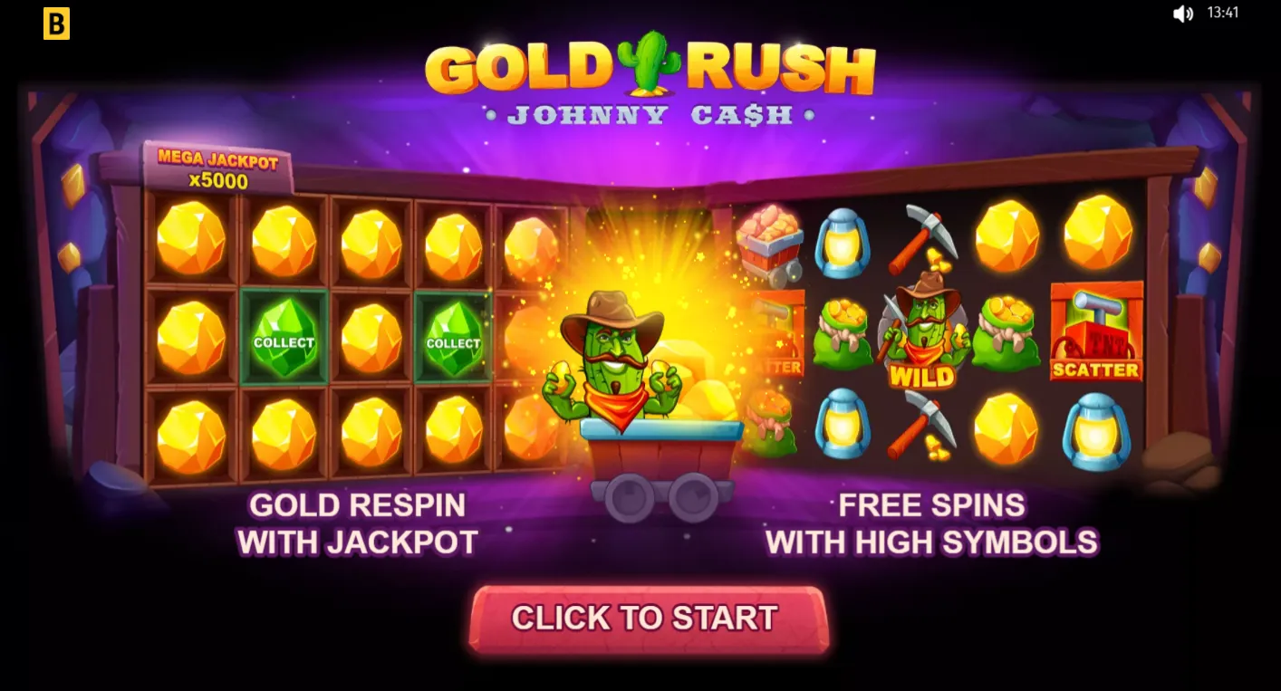 play gold rush with johnny cash slot main screen