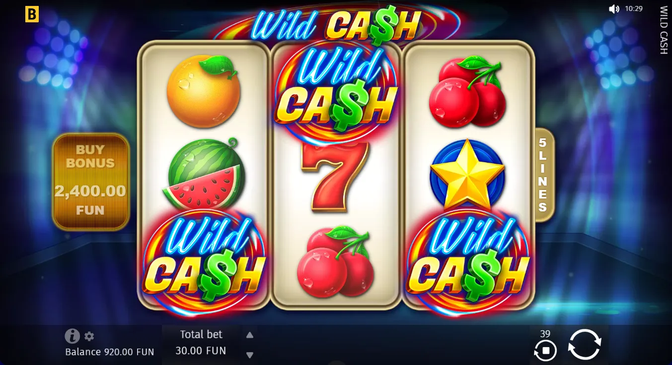 wild cash slot review gameplay