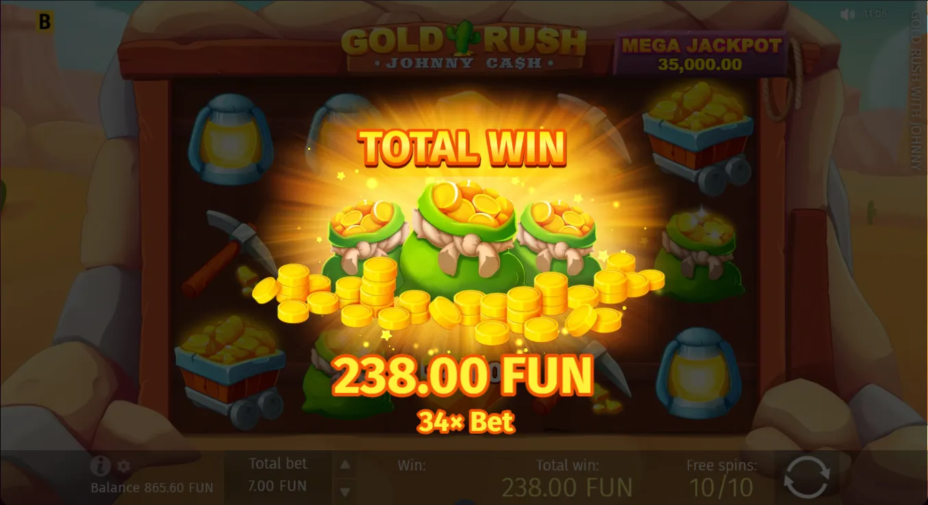 gold rush with johnny cash win