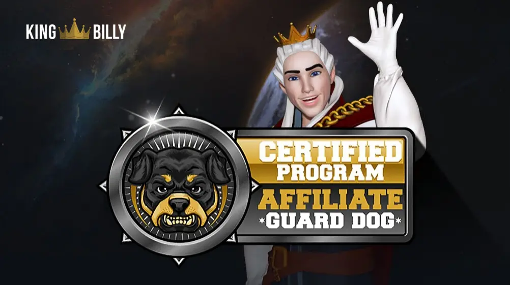 King Billy Casino has been granted the prestigious Affiliate Guard Dog Certification! What does it mean for players? Read our article to find out more.